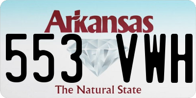 AR license plate 553VWH
