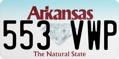 AR license plate 553VWP