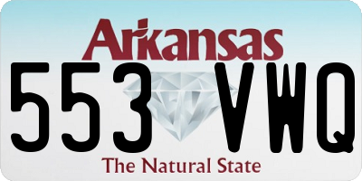 AR license plate 553VWQ