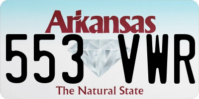 AR license plate 553VWR