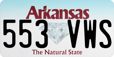 AR license plate 553VWS