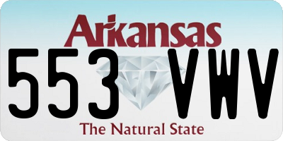 AR license plate 553VWV