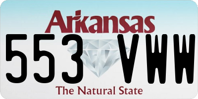 AR license plate 553VWW
