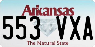 AR license plate 553VXA