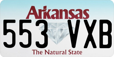 AR license plate 553VXB