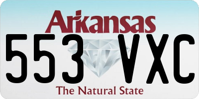 AR license plate 553VXC