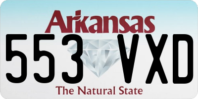 AR license plate 553VXD