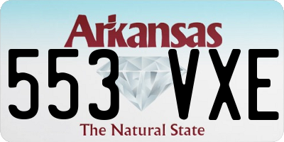 AR license plate 553VXE