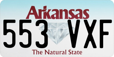 AR license plate 553VXF