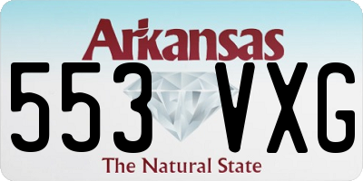 AR license plate 553VXG
