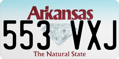 AR license plate 553VXJ