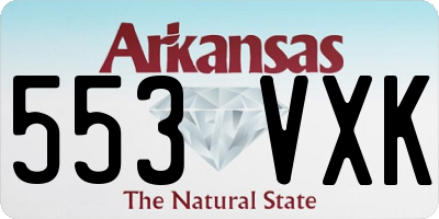 AR license plate 553VXK