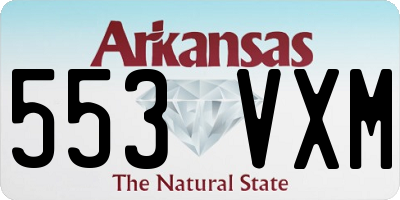 AR license plate 553VXM