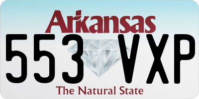 AR license plate 553VXP