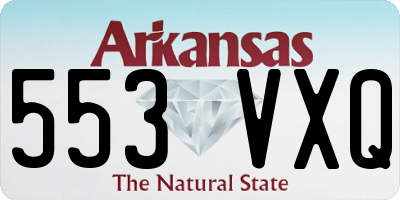 AR license plate 553VXQ