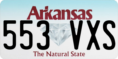 AR license plate 553VXS