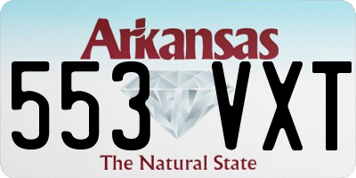 AR license plate 553VXT