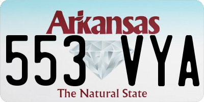 AR license plate 553VYA