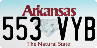 AR license plate 553VYB