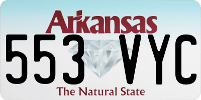 AR license plate 553VYC