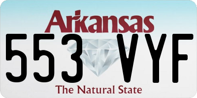 AR license plate 553VYF