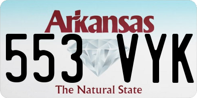 AR license plate 553VYK