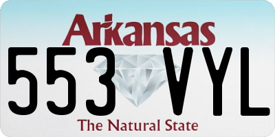 AR license plate 553VYL