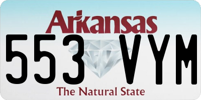 AR license plate 553VYM