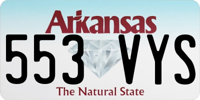 AR license plate 553VYS