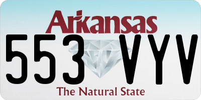 AR license plate 553VYV
