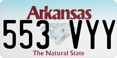 AR license plate 553VYY