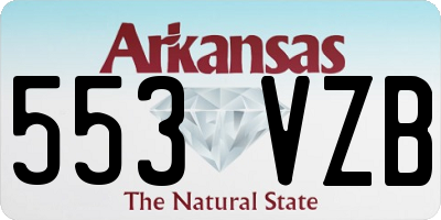 AR license plate 553VZB