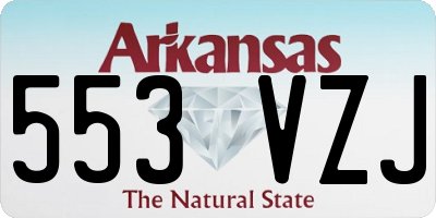 AR license plate 553VZJ