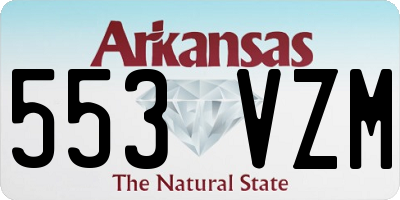AR license plate 553VZM
