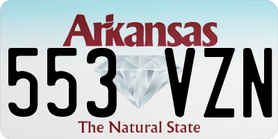 AR license plate 553VZN
