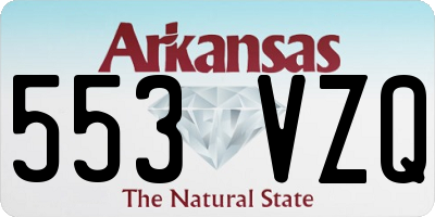 AR license plate 553VZQ