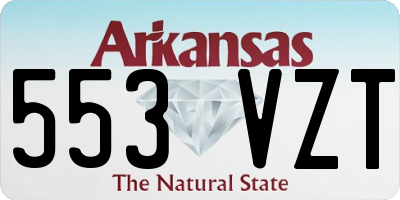 AR license plate 553VZT