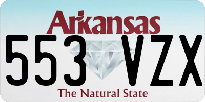 AR license plate 553VZX