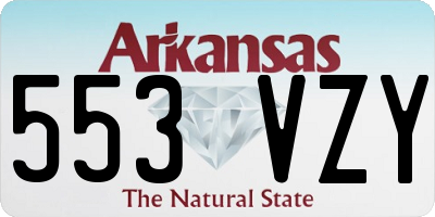 AR license plate 553VZY