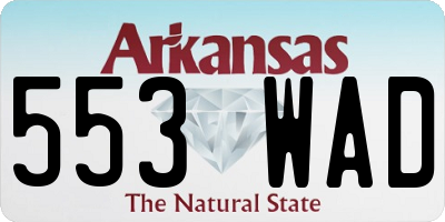 AR license plate 553WAD