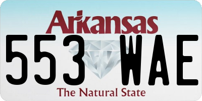 AR license plate 553WAE