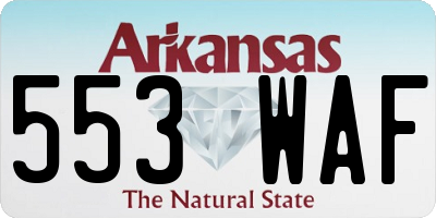 AR license plate 553WAF