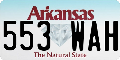 AR license plate 553WAH