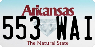 AR license plate 553WAI