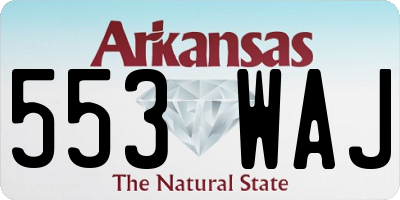 AR license plate 553WAJ