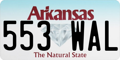 AR license plate 553WAL