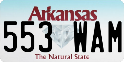 AR license plate 553WAM