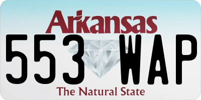 AR license plate 553WAP