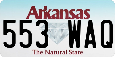 AR license plate 553WAQ
