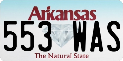 AR license plate 553WAS